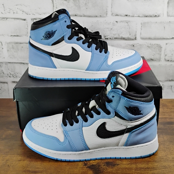 Nike Air Jordan Retro OG High University Blue GS 575441-134 7y